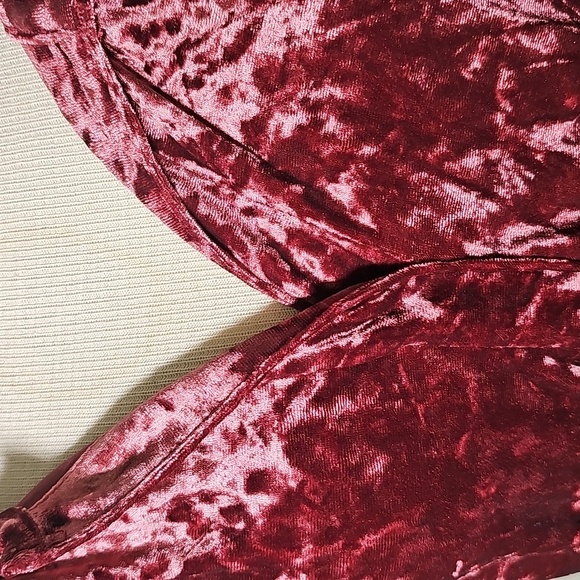 Belle BOHO, Kim Gravel Crushed Velvet Tiered Long Sleeve Dress. Meduim P SIZE PM - Picture 5 of 14